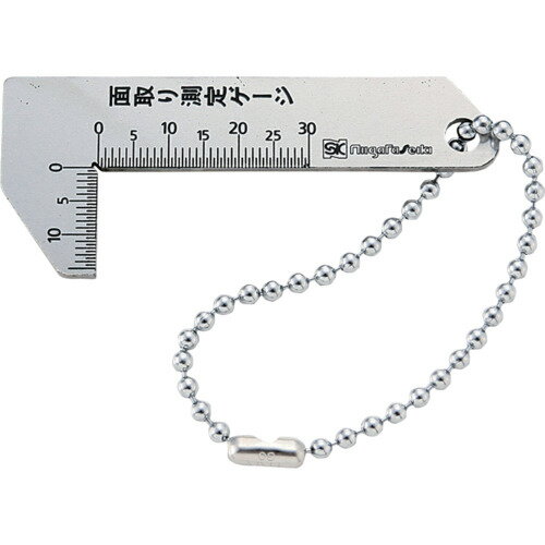 ■【3個までメール便で発送可能】[角度ゲージ]新潟精機（株） SK 面取測定ゲージ 0．5C〜15C CMG-10 1個【代引不可】