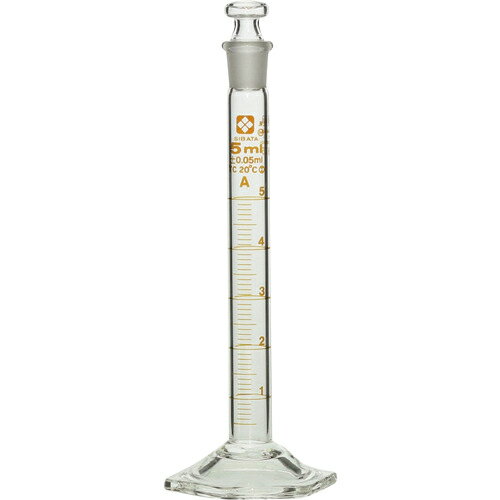 [メスシリンダー]柴田科学（株） SIBATA 有栓メスシリンダー スーパーグレード 5mL 023550-5 1本【215-9603】