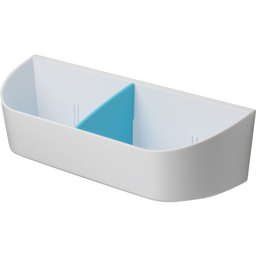 [マグネットバー]（株）日本緑十字社 緑十字 マグネットポケット（ボード用トレー） 白／青 MP−217W 240×65×81mm 316023 1個【106-1624】