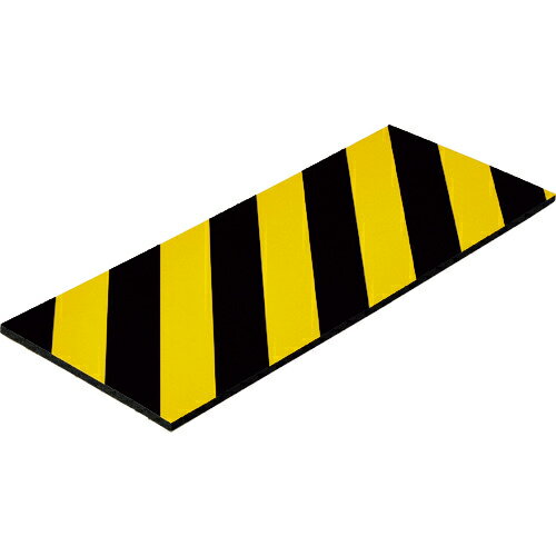 [クッション（シートタイプ）]（株）日本緑十字社 緑十字 トラ柄クッション 黄／黒 TRC－A 200×500mm 厚み8mm 無反射タイプ 247080 1枚【106-9345】