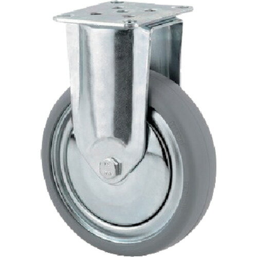 [プレート式ゴムキャスター]テンテキャスター（株） テンテキャスター プレート式キャスター“AGILA”（タイヤ痕レスタイプ） φ75 固定式 2478DIK075P60 1個【255-9110】