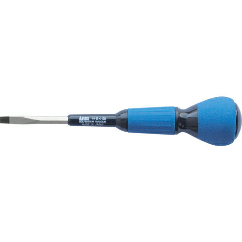 [グリップドライバー]アネックスツール（株）　アネックス　クッションパワー電工ドライバー　−6×100　37006100　1個【803-6850】