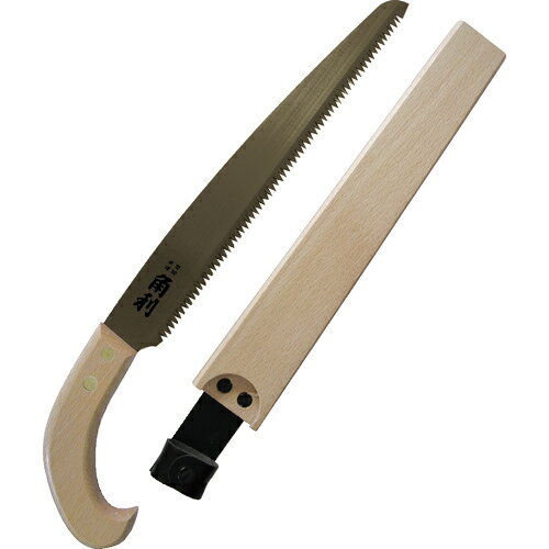[鋸]角利産業（株） KAKURI 剪定鋸 木サヤ付剪定鋸 上製白柄白サヤ 240mm 41318 1丁【829-2343】