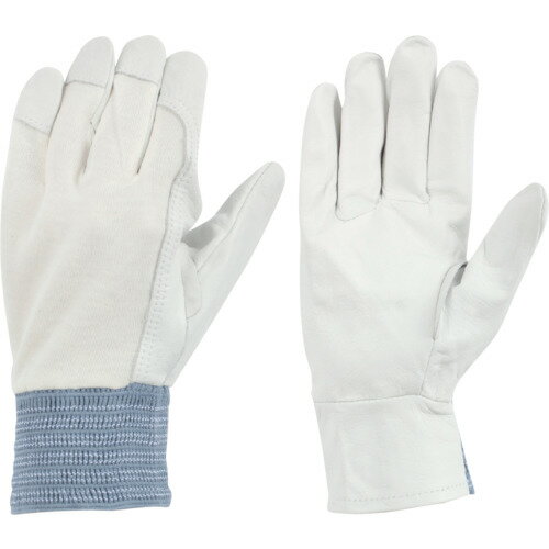 ■[牛本革手袋（袖口ゴムタイプ）]（株）東和コーポレーション トワロン 牛表革手袋 甲メリヤス L 477-L..