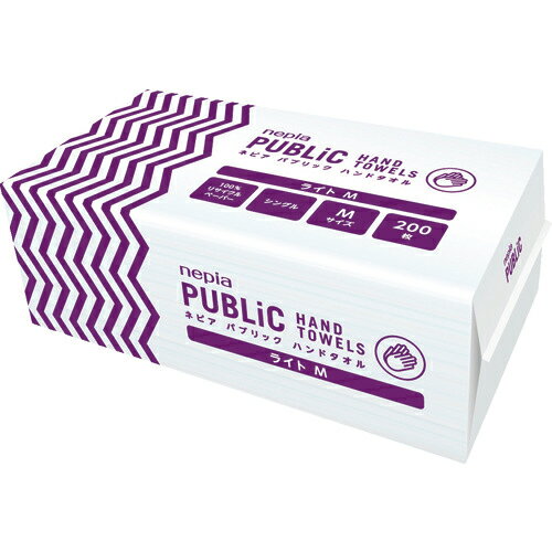 ★[ペーパータオル]王子ネピア（株） ネピア パブリックハンドタオル ライトM 200枚 30パック入り 79720..