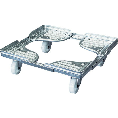 [コンテナ台車（伸縮式）]【送料無料】ルート工業（株） ルート コンテナ台車 ルートボーイ602AL型（アルミ） 最大510×610 602AL-06 1台【467-6386】【北海道・沖縄送料別途】【smtb-KD】