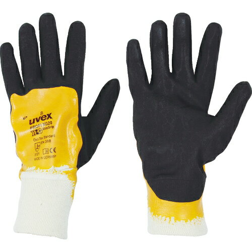 [ニトリルゴム背抜き手袋]UVEX社 UVEX ウベックス プロフィ XG 20 L 6020869 1双【819-9344】