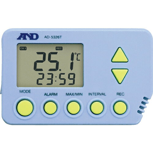 [温湿度記録計（ロガー）]（株）エー・アンド・デイ　A＆D　デジタル温度データロガー　AD−5326T　AD-5326T　1台【116-3243】