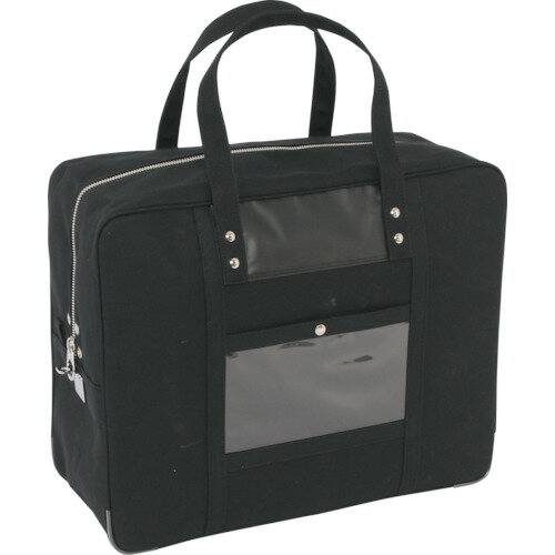 [セキュリティバッグ]【送料無料】三栄産業（株） SANEI 帆布メール用ボストン（LL）馬蹄錠金具付 黒 BTLL-U-01 1個【114-3737】【北海道・沖縄送料別途】【smtb-KD】