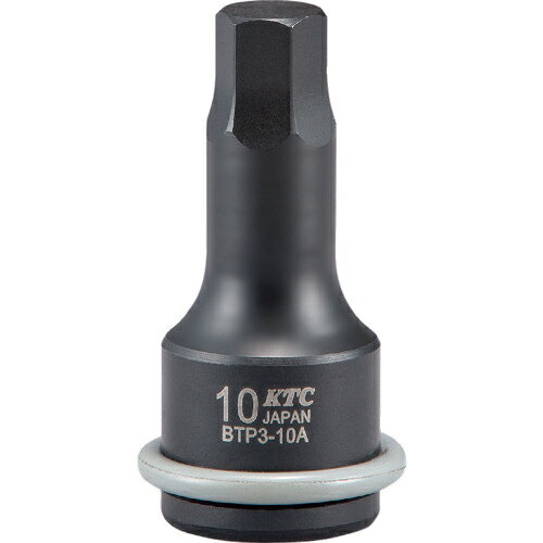 ■【3個までメール便で発送可能】[インパクト用ヘキサゴンソケット]京都機械工具（株） KTC 9．5sq． インパクトレンチ用ヘキサゴンレンチ 対辺寸法8mm 全長45mm BTP3-08AP 1個【160-9451】【代引不可】