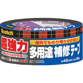 [補修テープ]スリーエム　ジャパン（株） 3M スコッチ 超強力多用途補修テープ 48mm×18m ダークグレー DUCT-NR18 1巻【363-0935】