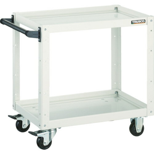 ★[スチール製ワゴン（ボルトタイプ）]トラスコ中山（株） TRUSCO ツールワゴン イーグルワゴン 600X400 4輪自在 ホワイト 1台【450-1772】【代引不可商品】(4)