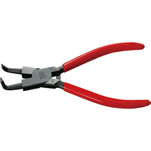 ■[スナップリングプライヤー]【ガッチリつかんで保持作業効率UP！】（株）ロブテックス エビ スナップリングプライヤー 穴用・曲爪 全長168mm CB175 1丁【786-5121】【代引不可商品】【メール便1個まで対象商品】