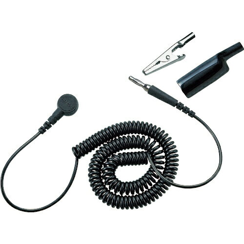 ■[静電気対策接地用品]【導電性マットなどの静電気対策用アース線！】ホーザン（株） HOZAN アース線 F-24 1個【436-2624】【代引不可商品】【メール便1個まで対象商品】