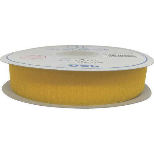 [結束テープ]（株）ユタカメイク　ユタカ　マジックテープ　マジックテープボビン巻B　25mm×5m　イエロ..