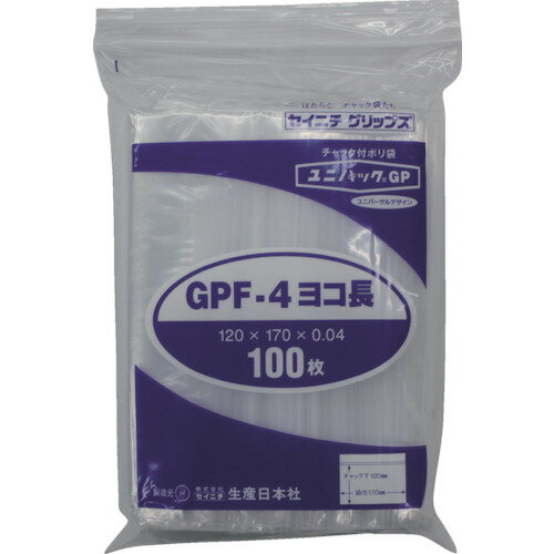 （株）生産日本社　セイニチ　「ユニパックGP」F−4　ヨコ長　120×170×0．04　100枚　GPF4YOKONAGA　1袋