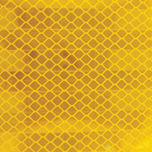 [反射シート]トラスコ中山（株） TRUSCO 超高輝度反射シート プリズム型 455mmX227mm 黄 HS-4522P 1枚..