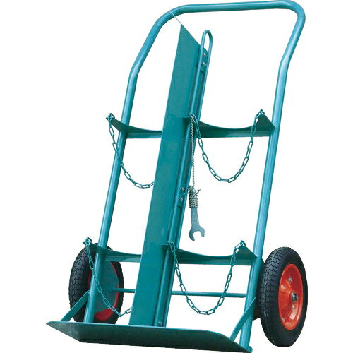 [ボンベ運搬車]カミマル（株） KS　ボンベ運搬車（仕切板付）　酸素7000L容器、アセチレン7．0kg容器用..