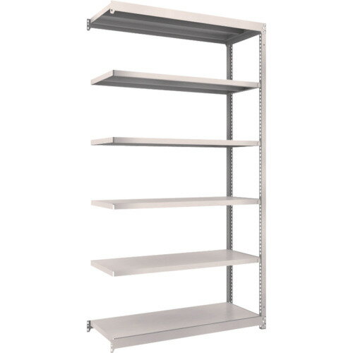 【売切れ】[スチール製軽中量ボルトレス棚]【送料無料】TRUSCO スチールラック M1．5型軽中量棚 1160×445×H2100 6段連結 ネオグレー 1S【508-3982】【北海道・沖縄送料別途】【smtb-KD】