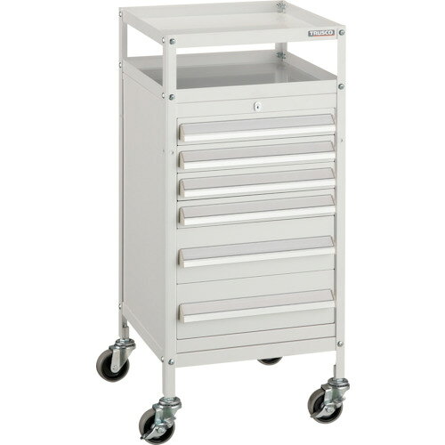 [スチール製ワゴン（ボルトタイプ）] TRUSCO ミニキャビネットワゴン400X440X880LVR−541付 ホワイト 1台【代引不可商品・メーカー直送】【法人様方のみのお取扱いとなります】