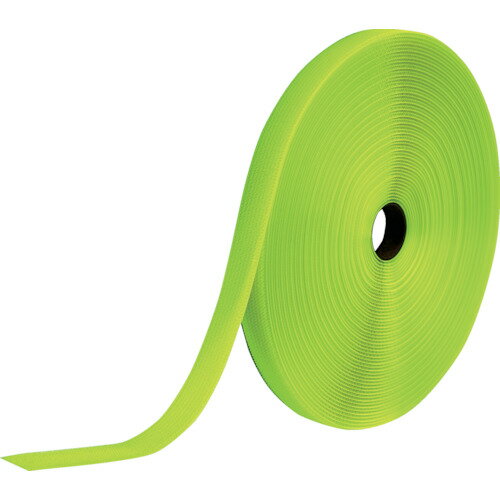 [結束テープ]トラスコ中山（株） TRUSCO フリーマジック［［R下］］結束テープ片面蛍光イエロー25mm25m MKT25BLY 1巻【856-0783】