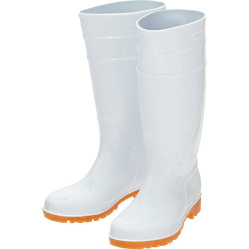 [長靴（先芯入り）]トラスコ中山（株） TRUSCO 鉄先芯入PVC耐油長靴 25．5CM ホワイト ORSB255-W 1足【207-2550】