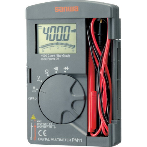 ■三和電気計器(株)　SANWA　ポケット型デジタルマルチメータ　PM11 1個