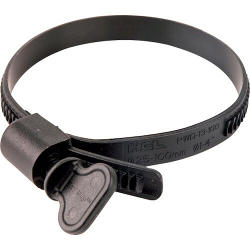 [ホースバンド]【送料無料】HCL Fasteners社 HCL 樹脂製ホースバンド Ezyclamp 手締めタイプ 締付径25．0～50．0mm ナイロン66 PWD-13-50-WG-PA66-BK 1袋【北海道・沖縄送料別途】【smtb-KD】