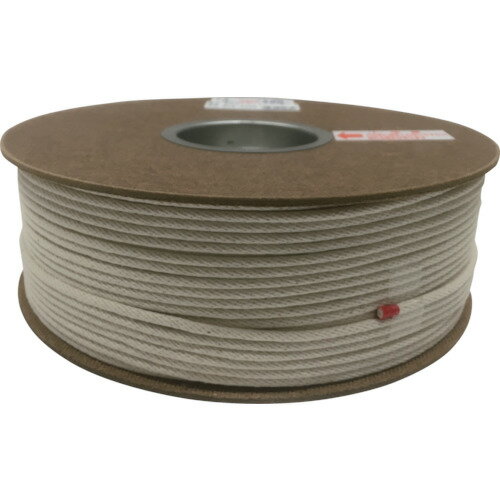 [ロープ（綿）]（株）ユタカメイク　ユタカ　綿金剛打ロープドラム巻　4mm×200m　PRCX-4200　1巻【794-7470】