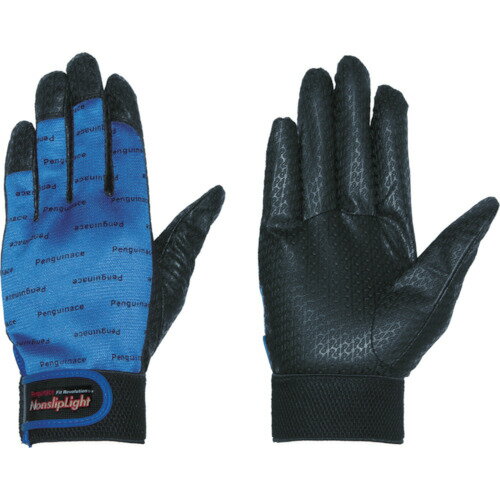 [合皮手袋]ペンギンエースジャパン（株）　ペンギンエース　ノンスリップライトPパターンマジック　M　ブルー　PA9242　1双【855-2991】
