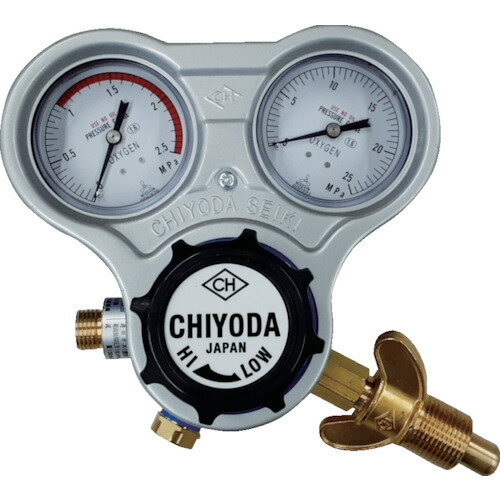 [ガス調整器]【送料無料】（株）千代田精機 千代田 酸素用調整器スタウト（関西式）乾式安全器内蔵型 S..