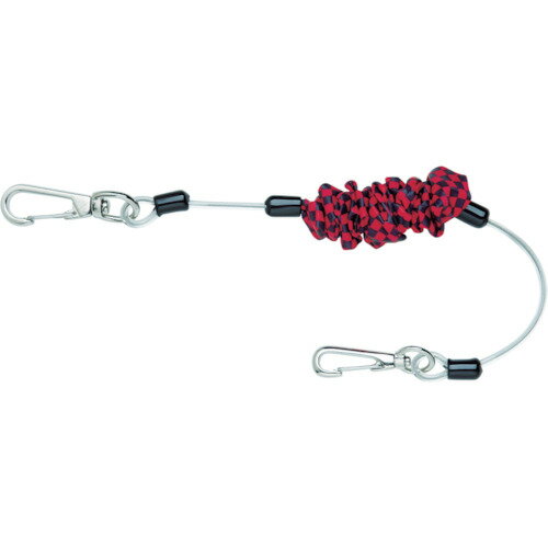 [安全ロープ]水戸工機（株）　ミトロイ　セーフティーループ（からみ防止タイプ）　ショート　レッド×ブラック　SLK80RB　1個【828-8275】