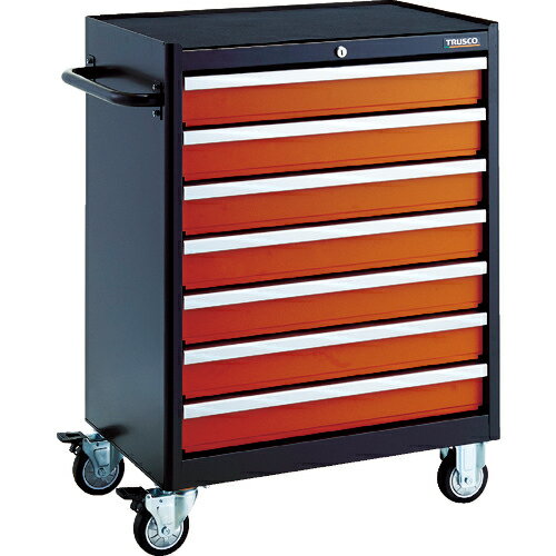 [スチール製ワゴン（キャビネットタイプ）]【送料無料】TRUSCO ローラーキャビネット 引出7段 100X7 仕..