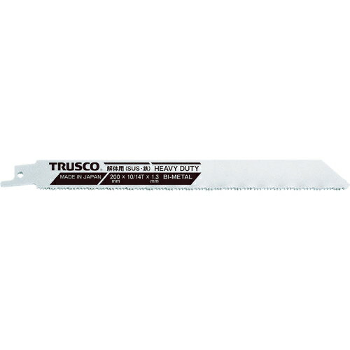 ■トラスコ中山（株） TRUSCO バイメタルセーバーソーブレード（厚刃タイプ） 200幅X1．3mm厚 10／14山 5枚入 TBSH-200-1014-5P 1Pk