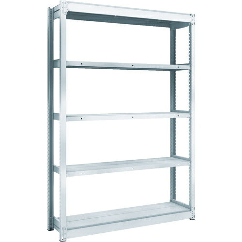 [スチール製軽量ボルトレス棚]【送料無料】TRUSCO TUG型軽量ボルトレス棚 100kg 単体型 1240×324×H1800 5段 TUG100-64K-5 1台【代引不可商品・メーカー直送】【北海道・沖縄送料別途】【smtb-KD】【取寄品】