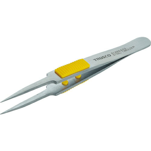 ■【3個までメール便で発送可能】[ステンレス製ピンセット]トラスコ中山（株） TRUSCO ラバーグリップ付..