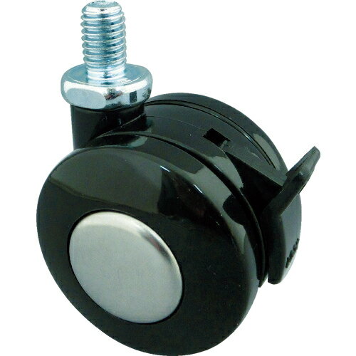 [ねじ込み式双輪キャスター]（株）東信製作所 トーシン ねじ込み双輪キャスター 50径 自在ストッパー付 ボルトM8X1．25 TS50-BM8XP1.25 1個【404-1160】