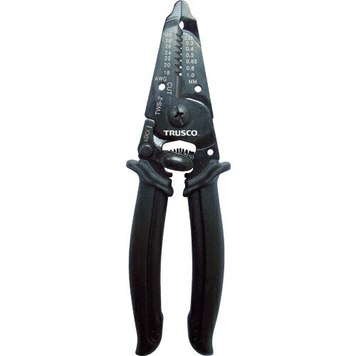 ■[ワイヤストリッパー（プライヤータイプ）]トラスコ中山（株） TRUSCO　ワイヤストリッパー（細線用）　TWS-2 1丁【445-6874】【代引不可商品】【メール便1個まで対象商品】