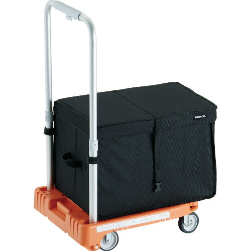 ★[箱付運搬車]トラスコ中山（株） TRUSCO 樹脂台車 カルティオミニ weego 省音車輪 オレンジ THB付 WP-2G-OR-THB 1台【194-8179】【代引不可商品】