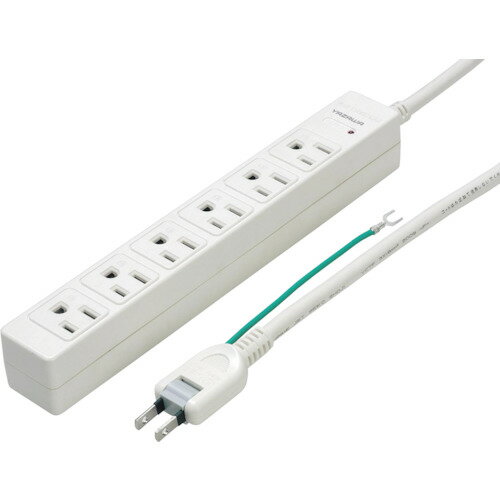 [オフィス用タップ]（株）ヤザワコーポレーション YAZAWA 3Pマグネットタップ6個口5m白 Y02JKP605WH 1個【369-6648】