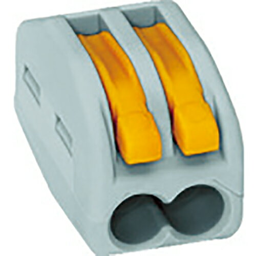 [配線接続用コネクタ]ワゴジャパン（株） ワゴ　WF－2　より線・単線接続可能コネクタ　2穴用　50個入り　WF-2 1箱（50個入）【471-7384】