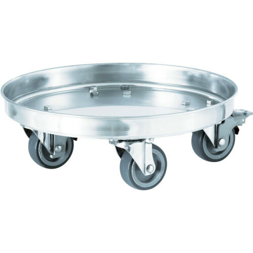 [ステンレスタンク]日東金属工業（株） 日東　タンク運搬用ステンレス台車　SSゴム車　適用サイズ33　K..