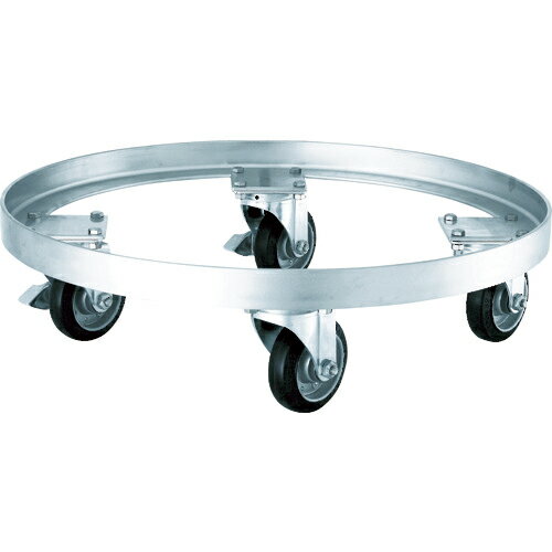 ★[ステンレスタンク]日東金属工業（株） 日東　タンク運搬用ステンレス台車　SSゴム車　適用サイズ565..