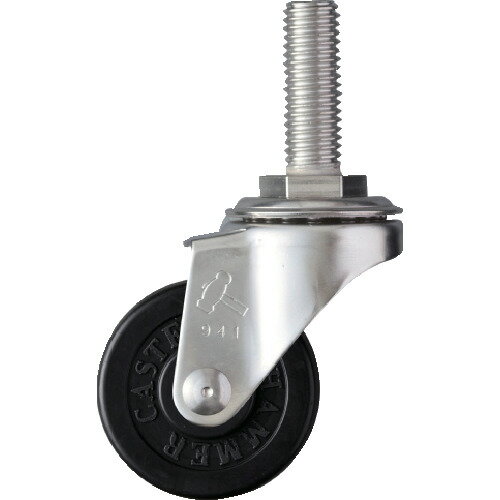 [ねじ込み式ステンレス金具キャスター（ゴム車）]ハンマーキャスター（株） ハンマー EAシリーズオール..