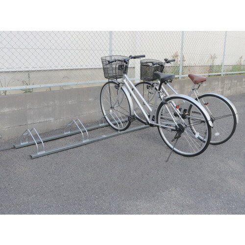 [自転車スタンド]（株）ダイケン DAIKEN 平置き自転車ラック前輪差込式サイクルスタンド 4台収容ピッチ600 CS-ML4 1台【461-8980】【代引不可商品・メーカー直送】