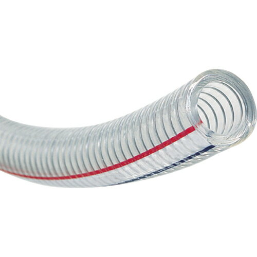 【特長】●【多目的耐圧樹脂ホース】水・油・薬品・エア等様々な流体の圧送、吸引（バキューム）で使用可能です。●【折れ・つぶれ防止】硬鋼線コイルによる補強構造で折れ・つぶれに強く、安定的に流体を供給可能です。●【長持ち】ホースの内外面が耐油性に...