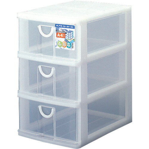 ★[引き出し式収納ケース]（株）サンコープラスチック SANKO pla 286260 エルピス A－430 W ホワイト 28626 1台【代引不可商品】