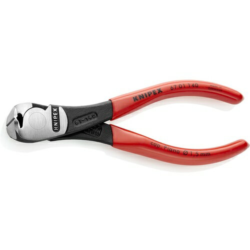 ■[エンドニッパ]KNIPEX社 KNIPEX KNIPEX 強力型エンドカッティングニッパー 140mm 6701-140 1丁【446-8431】【代引不可商品】【メール便1個まで対象商品】