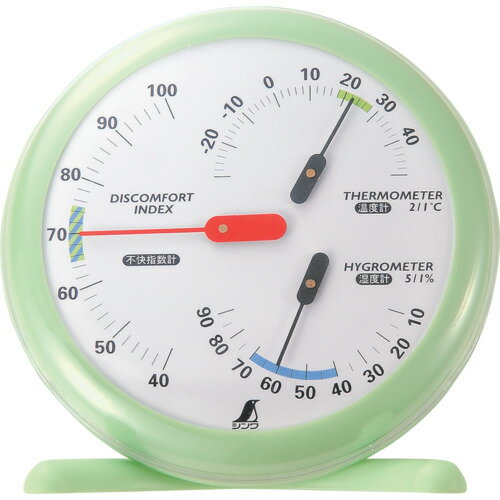 [タイマー]【快適温度・快適湿度は色を付けて分かりやすい！】シンワ測定（株） シンワ 温湿度・不快指数計R−1 70480 1個