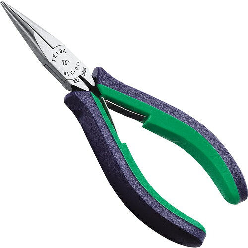 Radio Pliers - ■[ラジオペンチ]（株）マルト長谷川工作所　KEIBA　ラジオペンチ・溝なし　2com．ハンドル　120　HLCD14　1丁【828-3793】【代引不可商品】【メール便1個まで対象商品】